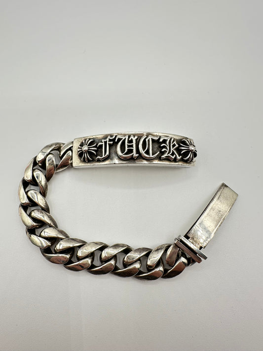 CHROME HEARTS "FUCK" ID CUBAN BRACELET